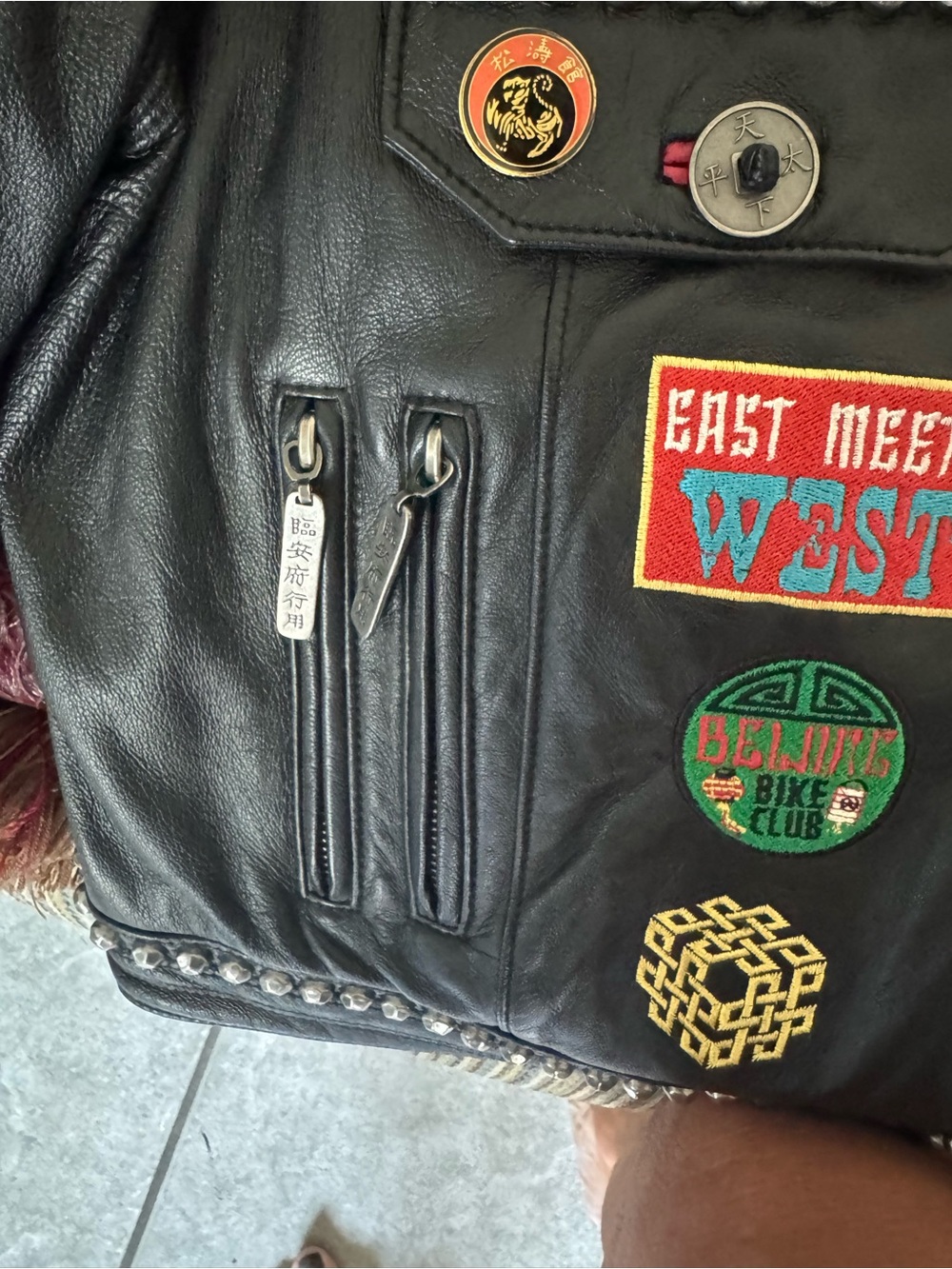 Double D Ranch RARE East Meets West Motorcycle Jacket Sz. Large - Picture 5 of 12